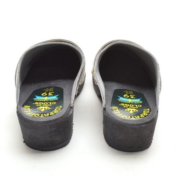 Torpatoffeln Lotta Leopard Print Swedish Wooden Clog 39 - Picture 4 of 6